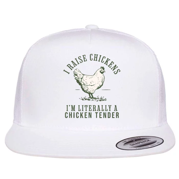 Cool Chicken Tender Art Poultry Chicken Farmer Flat Bill Trucker Hat