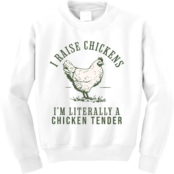 Cool Chicken Tender Art Poultry Chicken Farmer Kids Sweatshirt