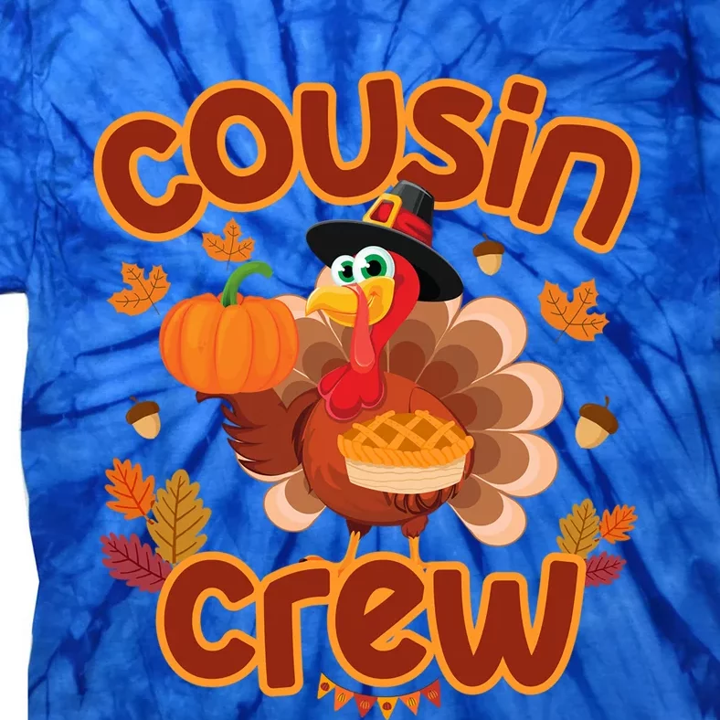 Cousin Crew Thanksgiving Turkey Pumpkin Reunion Party Gift Tie-Dye T-Shirt