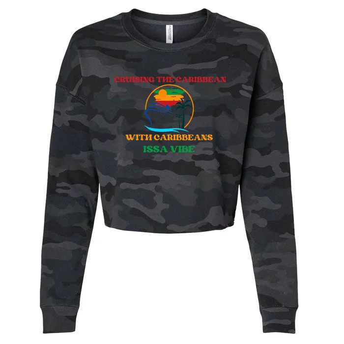 Caribbean Cruise Travel Vacation Cropped Pullover Crew