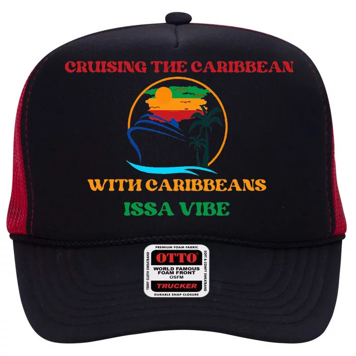 Caribbean Cruise Travel Vacation High Crown Mesh Trucker Hat