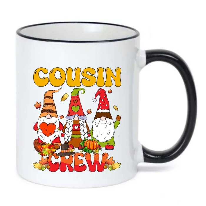 Cousin Crew Three Thanksgiving Gnomes Horror Costume Family Gift Black Color Changing Mug