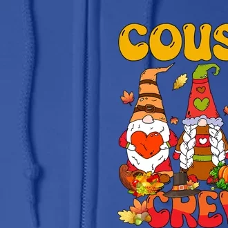 Cousin Crew Three Thanksgiving Gnomes Horror Costume Family Gift Full Zip Hoodie