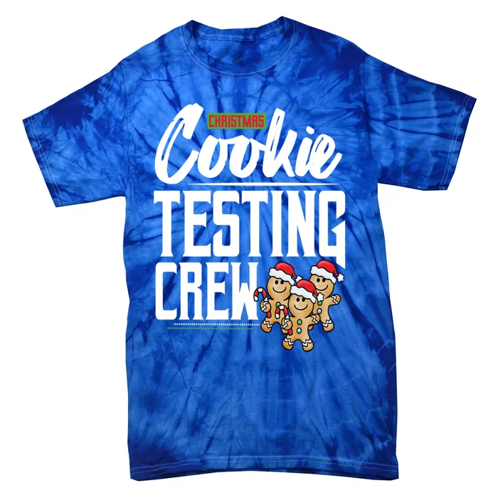 Christmas Cookie Testing Crew Funny Xmas Santa Cookie Gift Tie-Dye T-Shirt