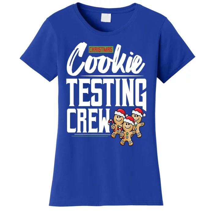 Christmas Cookie Testing Crew Funny Xmas Santa Cookie Gift Women's T-Shirt