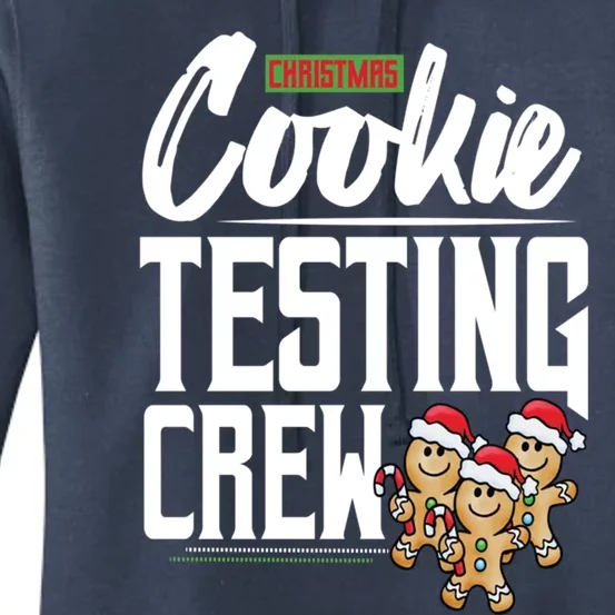 Christmas Cookie Testing Crew Funny Xmas Santa Cookie Gift Women's Pullover Hoodie