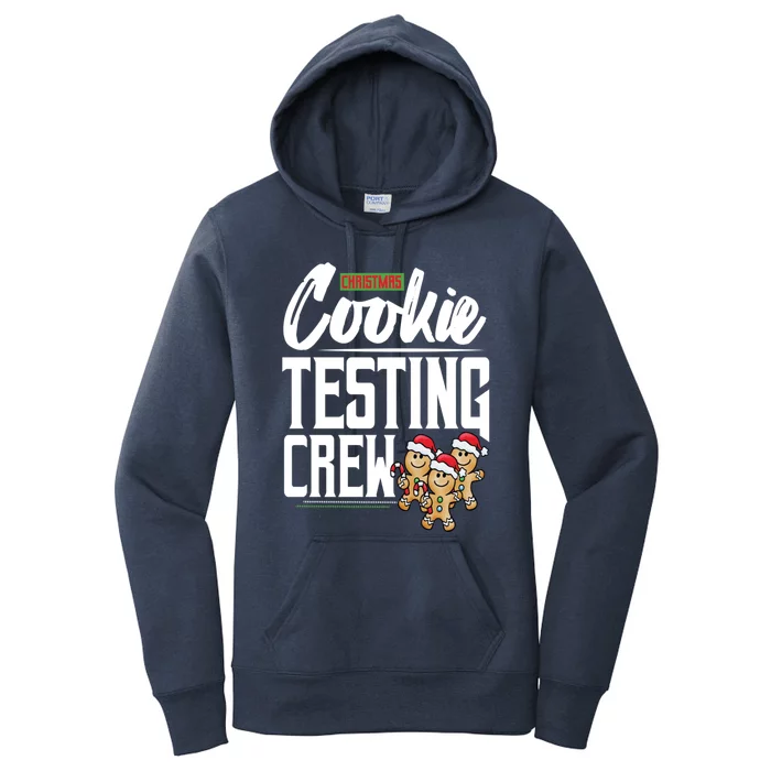 Christmas Cookie Testing Crew Funny Xmas Santa Cookie Gift Women's Pullover Hoodie