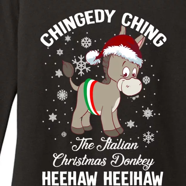 Chingedy Ching The Italian Dominick The Christmas Donkey Funny Gift Womens CVC Long Sleeve Shirt