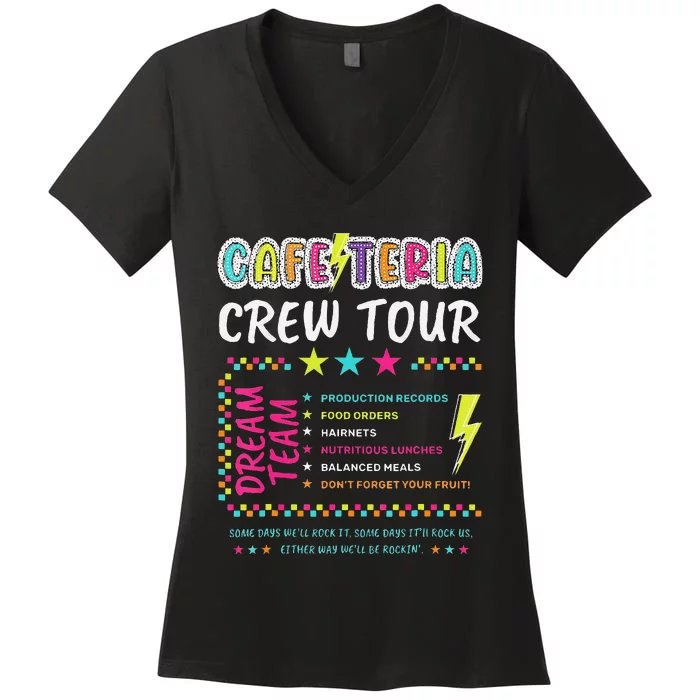 Cafeteria Crew Tou Lunch Lady Dream Team Back To School Gift Women's V-Neck T-Shirt