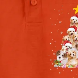 Cavachon Christmas Tree Funny Dog Lover Gifts Xmas Pajamas Dry Zone Grid Performance Polo