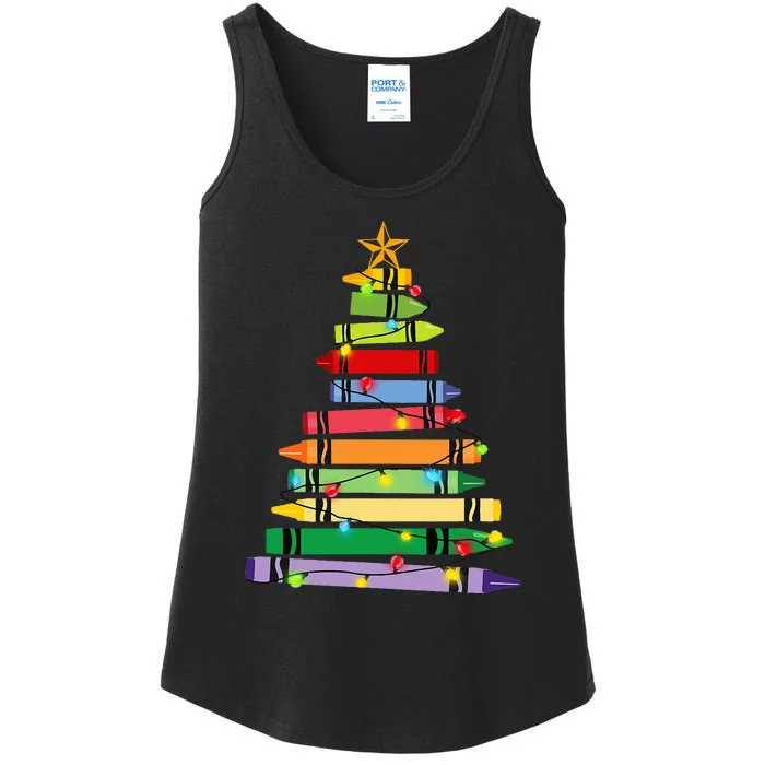 Christmas Crayon Tree Light Gifts for Teachers Ladies Essential Tank