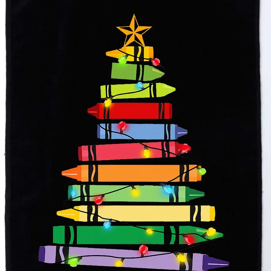 Christmas Crayon Tree Light Gifts for Teachers Platinum Collection Golf Towel