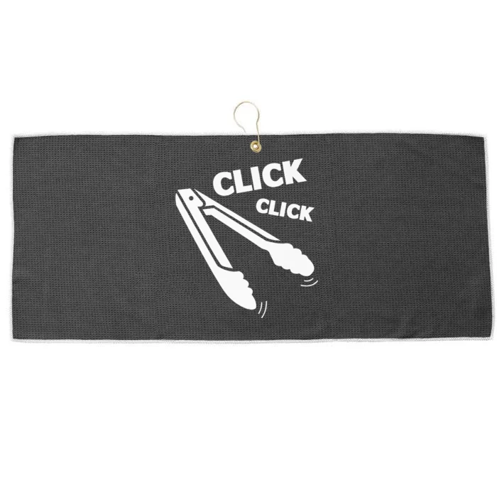 Click Click Tongs BBQ Barbecue Funny Premium Large Microfiber Waffle Golf Towel