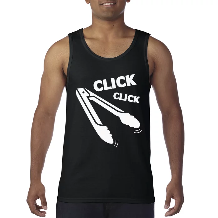 Click Click Tongs BBQ Barbecue Funny Premium Tank Top