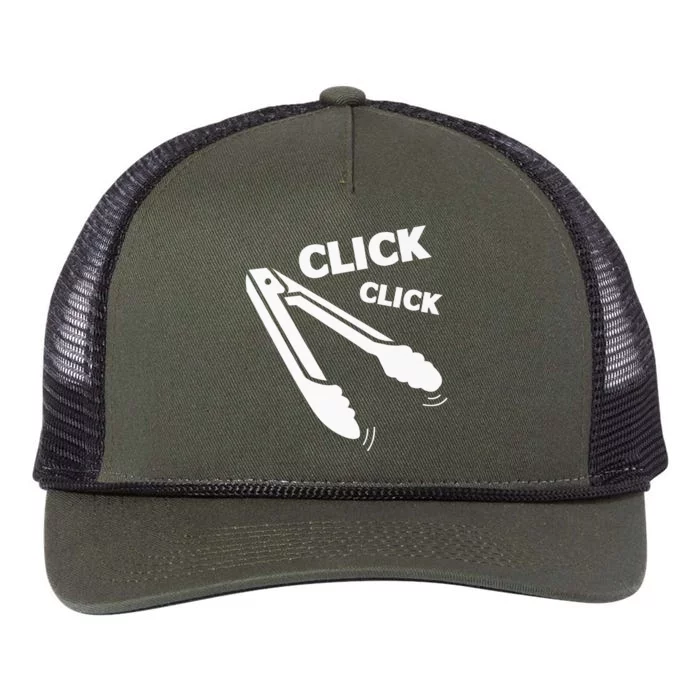 Click Click Tongs BBQ Barbecue Funny Premium Retro Rope Trucker Hat Cap