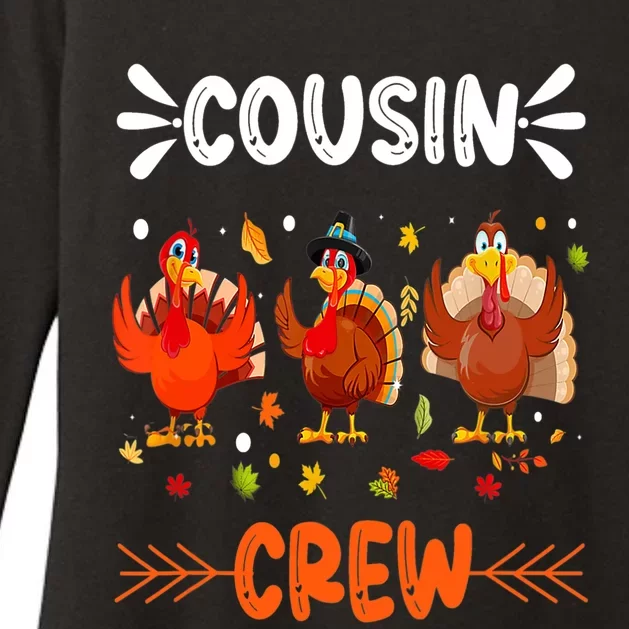 Cousin Crew Turkey Family Thanksgiving Pajamas Matching Womens CVC Long Sleeve Shirt