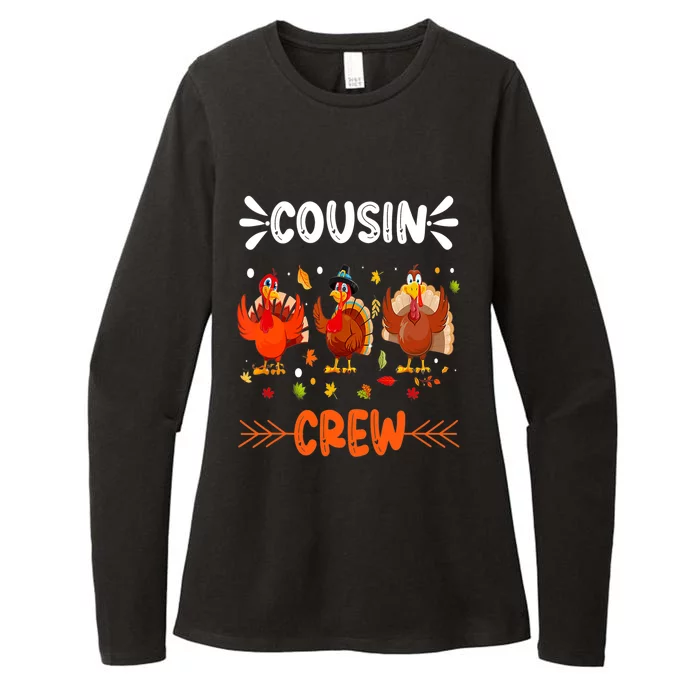 Cousin Crew Turkey Family Thanksgiving Pajamas Matching Womens CVC Long Sleeve Shirt