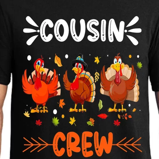 Cousin Crew Turkey Family Thanksgiving Pajamas Matching Pajama Set