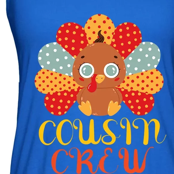 Cousin Crew Turkey Cute Family Thanksgiving Pajamas Matching Meaningful Gift Ladies Essential Flowy Tank