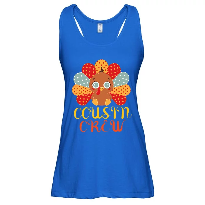 Cousin Crew Turkey Cute Family Thanksgiving Pajamas Matching Meaningful Gift Ladies Essential Flowy Tank