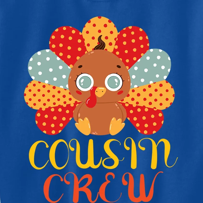 Cousin Crew Turkey Cute Family Thanksgiving Pajamas Matching Meaningful Gift Kids Sweatshirt