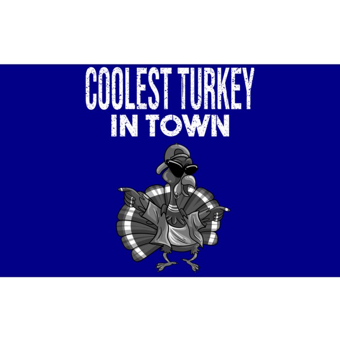 Cute Coolest Turkey In Town Funny Thanksgiving Dinner Gift Cool Gift Bumper Sticker