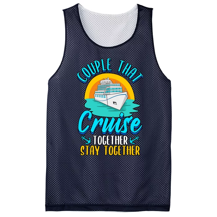 Cruising Couples That Cruise Together Stay Together Mesh Reversible Basketball Jersey Tank