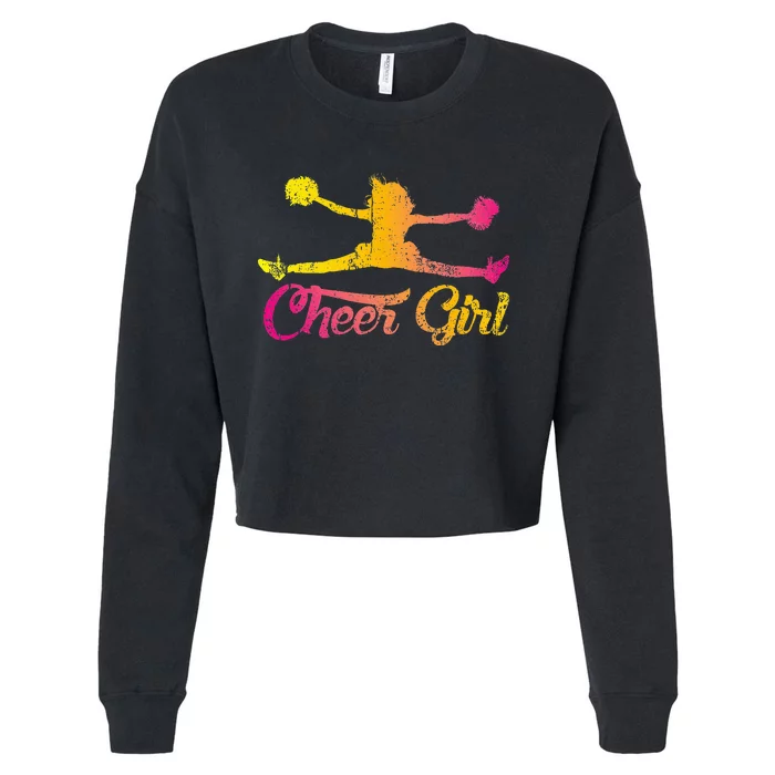 Cheering Cheerleading Team Cheer Squad Cheerleader Cropped Pullover Crew