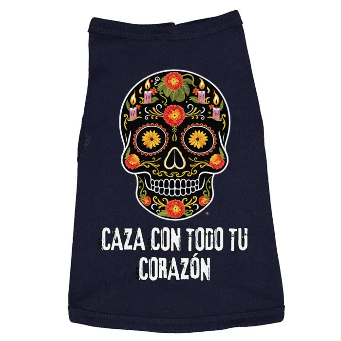 Caza Con Todu Tu Corazon Halloween Sugar Skull Doggie Tank