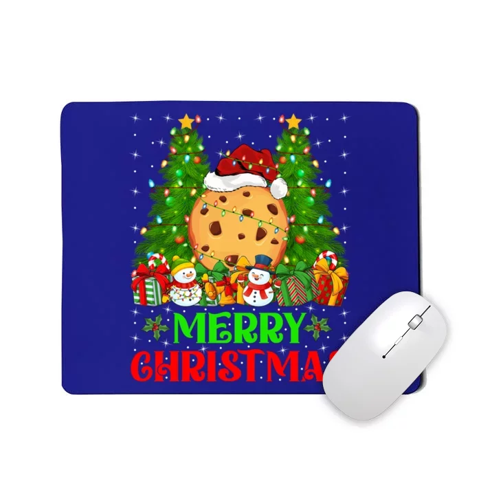 Cookie Christmas Tree Lights Holiday Santa Cookie Xmas Gift Mousepad