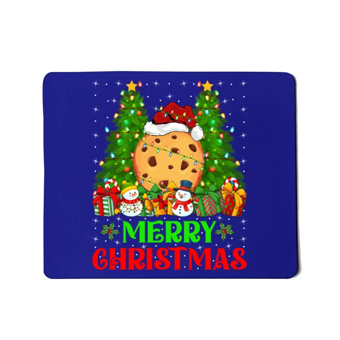 Cookie Christmas Tree Lights Holiday Santa Cookie Xmas Gift Mousepad