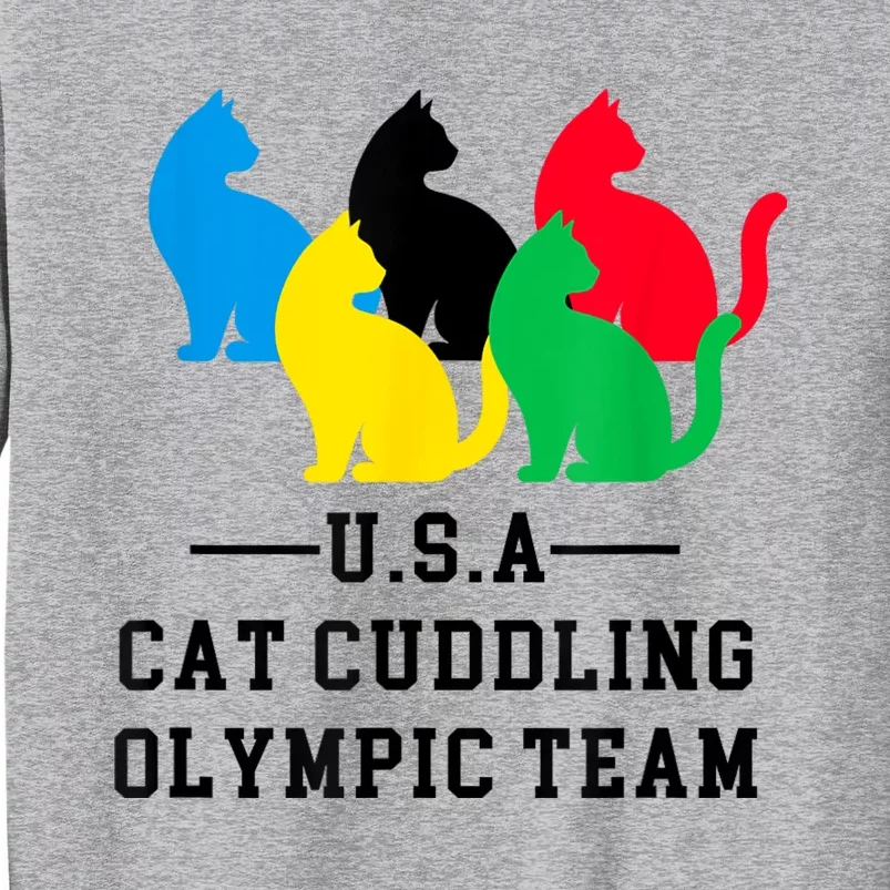 Cat Cuddling Team Tall Sweatshirt