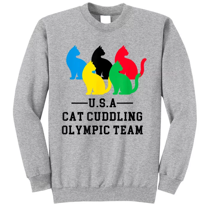 Cat Cuddling Team Tall Sweatshirt