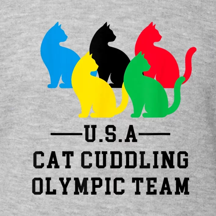 Cat Cuddling Team Toddler Sweatshirt