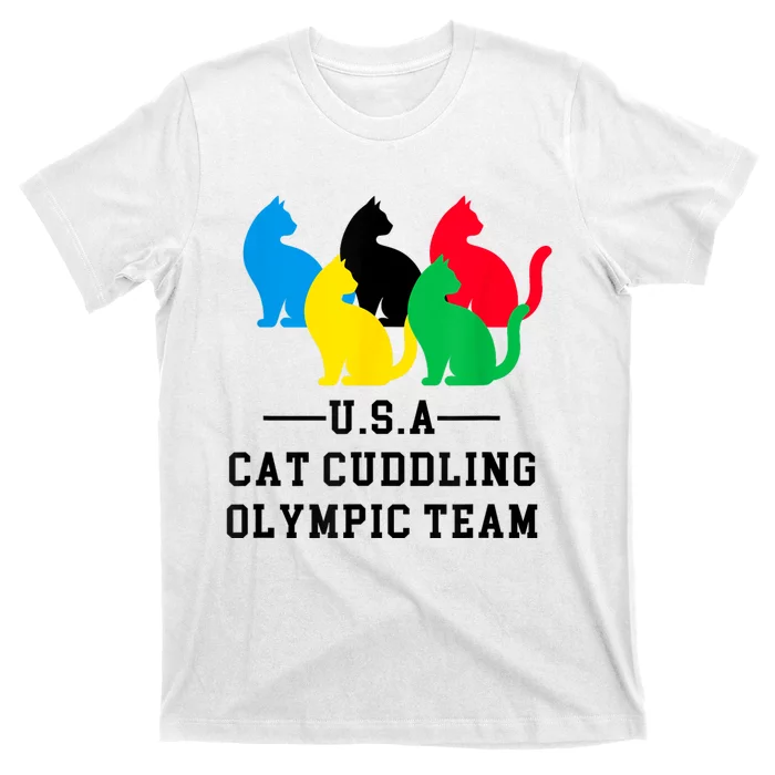 Cat Cuddling Team T-Shirt