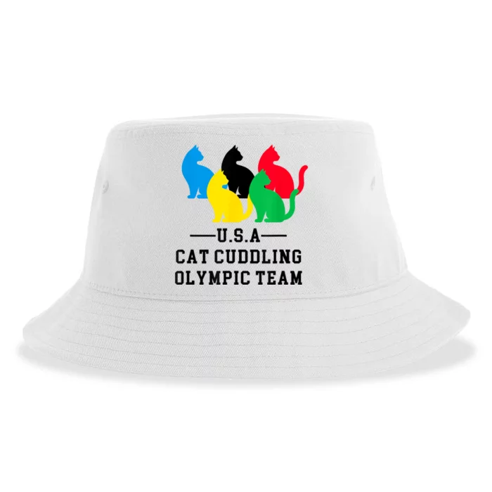 Cat Cuddling Team Sustainable Bucket Hat