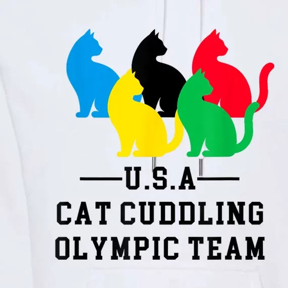 Cat Cuddling Team Premium Hoodie