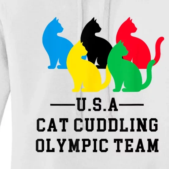 Cat Cuddling Team Women's Pullover Hoodie