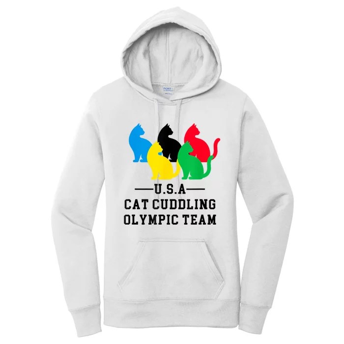 Cat Cuddling Team Women's Pullover Hoodie