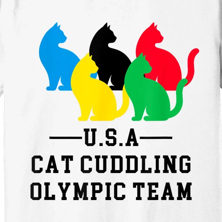 Cat Cuddling Team Premium T-Shirt