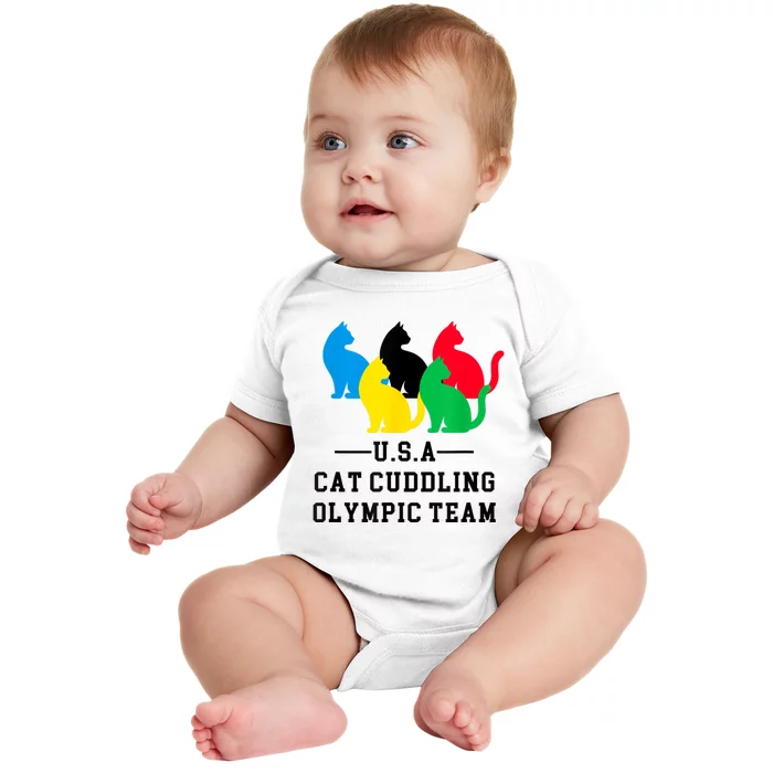 Cat Cuddling Team Baby Bodysuit