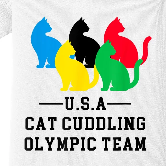 Cat Cuddling Team Baby Bodysuit