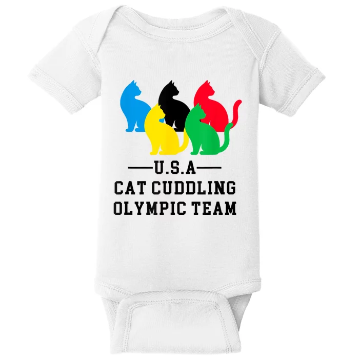 Cat Cuddling Team Baby Bodysuit