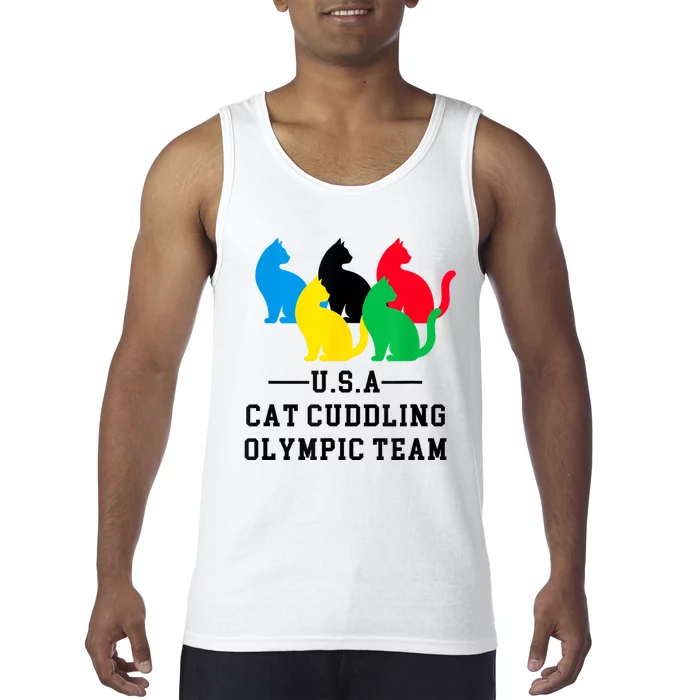 Cat Cuddling Team Tank Top