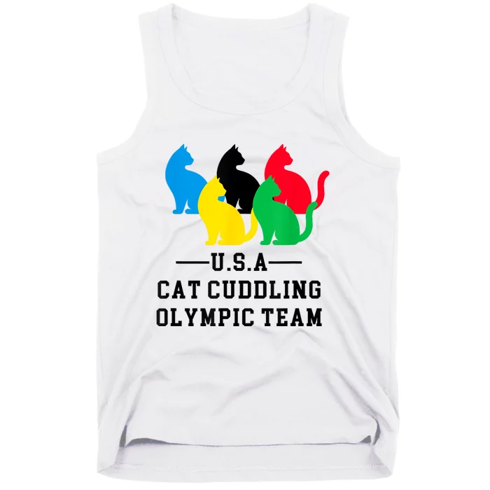 Cat Cuddling Team Tank Top