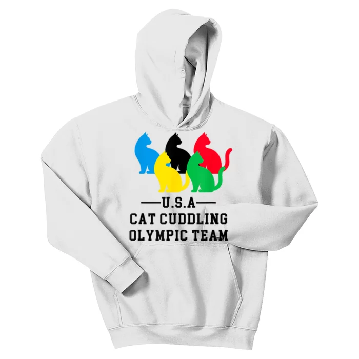 Cat Cuddling Team Kids Hoodie