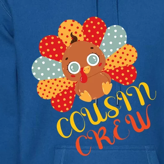 Cousin Crew Turkey Cute Family Thanksgiving Pajamas Matching Cool Gift Premium Hoodie