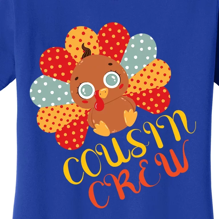 Cousin Crew Turkey Cute Family Thanksgiving Pajamas Matching Cool Gift Women's T-Shirt