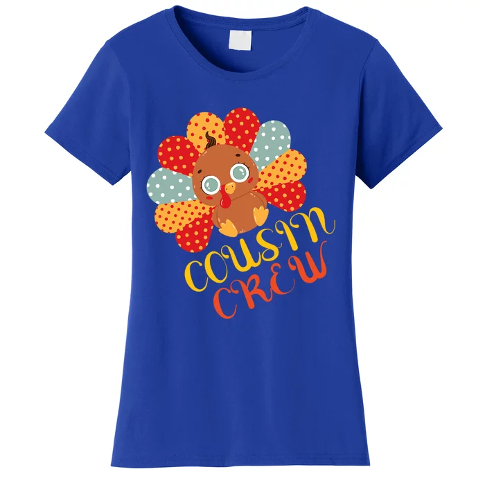 Cousin Crew Turkey Cute Family Thanksgiving Pajamas Matching Cool Gift Women's T-Shirt