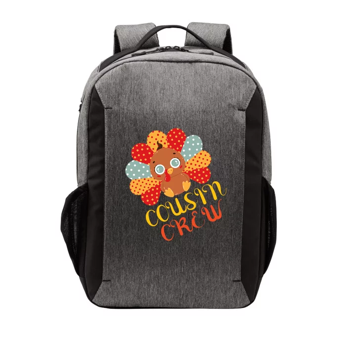 Cousin Crew Turkey Cute Family Thanksgiving Pajamas Matching Cool Gift Vector Backpack